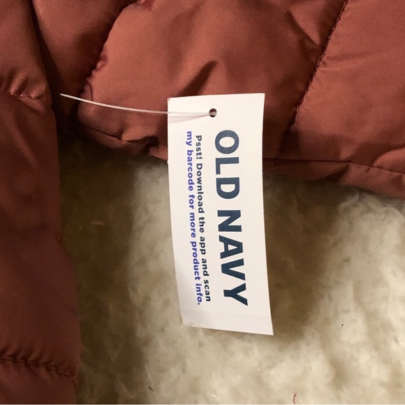 New Old Navy Unisex Dusty Red Puffet Jacket With Animal Ears - Picture 4 of 11